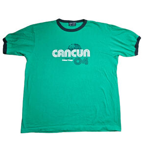 Aeropostale XL Green Cancun 04 Cotton T-shirt Y2K